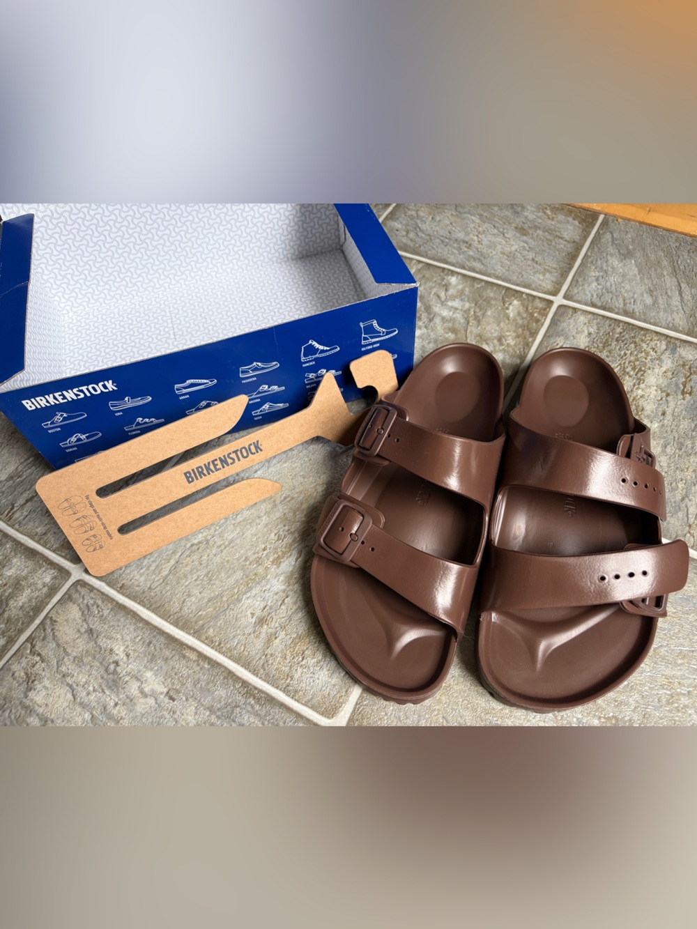 NWT! Men’s US 10 Birkenstock Sandals in arizona eva roast brown